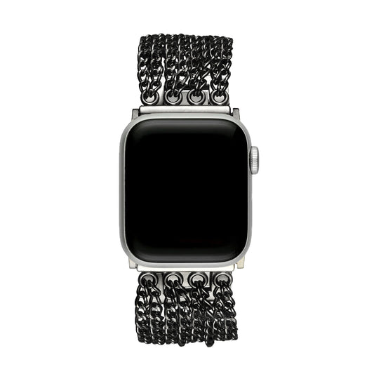 Women's Metal Chain Watchband - Black