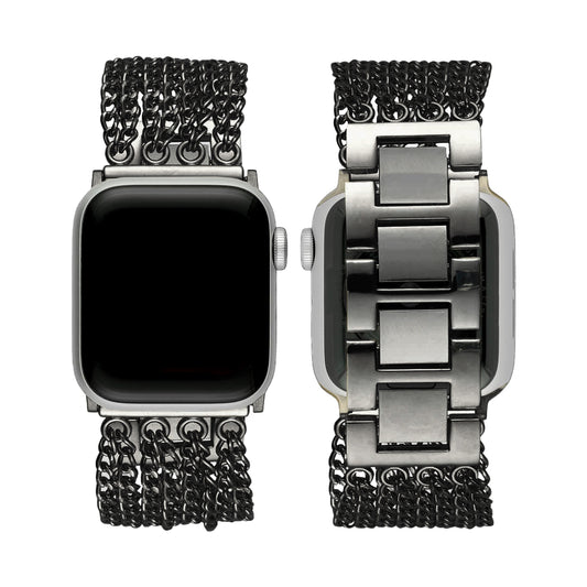 Women's Metal Chain Watchband - Black