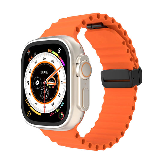 Ocean Silicone Band with Magnetic Buckle - Orange