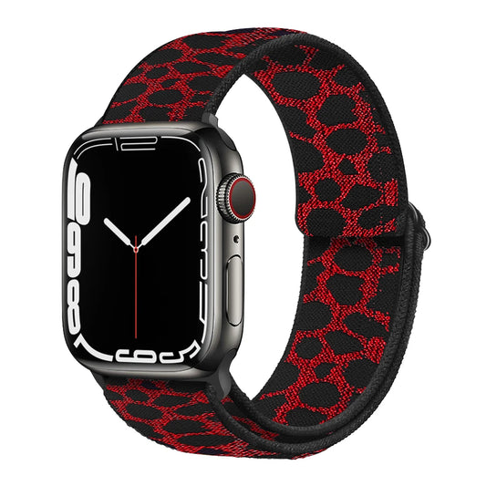 Nylon Elastic Band - Red Leopard