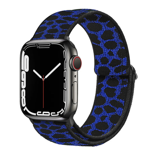 Nylon Elastic Band - Blue Leopard