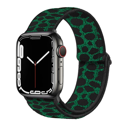 Nylon Elastic Band - Green Leopard