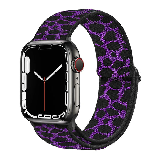 Nylon Elastic Band - Purple Leopard