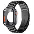 Three-Bead Stainless Steel Strap + Full-Cover Case - Black