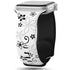 Floral Engraved Band White x Black