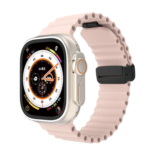 Ocean Silicone Band with Magnetic Buckle - Vintage Rose