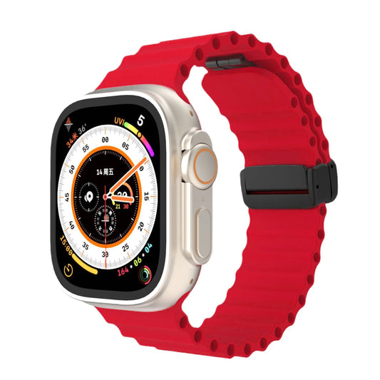 Ocean Silicone Band with Magnetic Buckle - Red